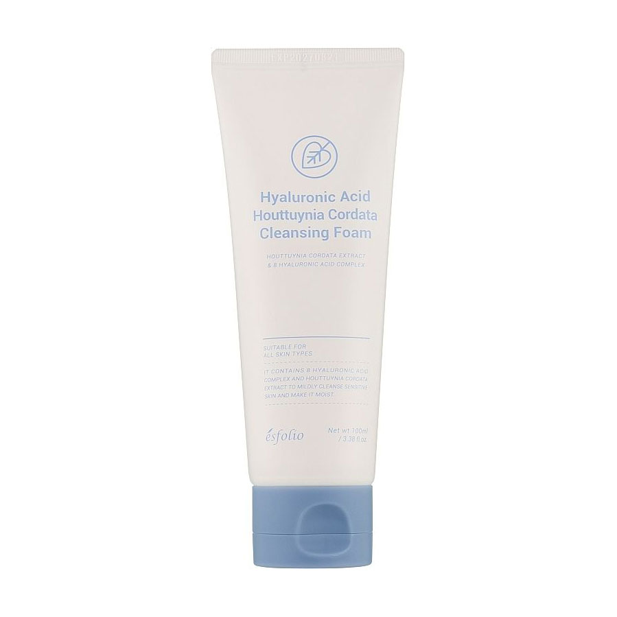 Очищувальна пінка для вмивання Esfolio Hyaluronic Acid Houttuynia Cordata Cleansing Foam з гіалуроновою кислотою та екстрактом хауттюйнії, 100 мл