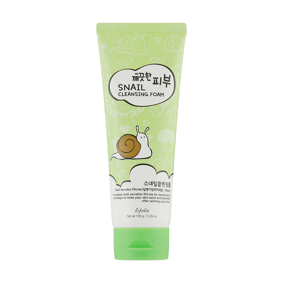 Пінка для вмивання Esfolio Pure Skin Snail Cleansing Foam з муцином равлика, 150 мл